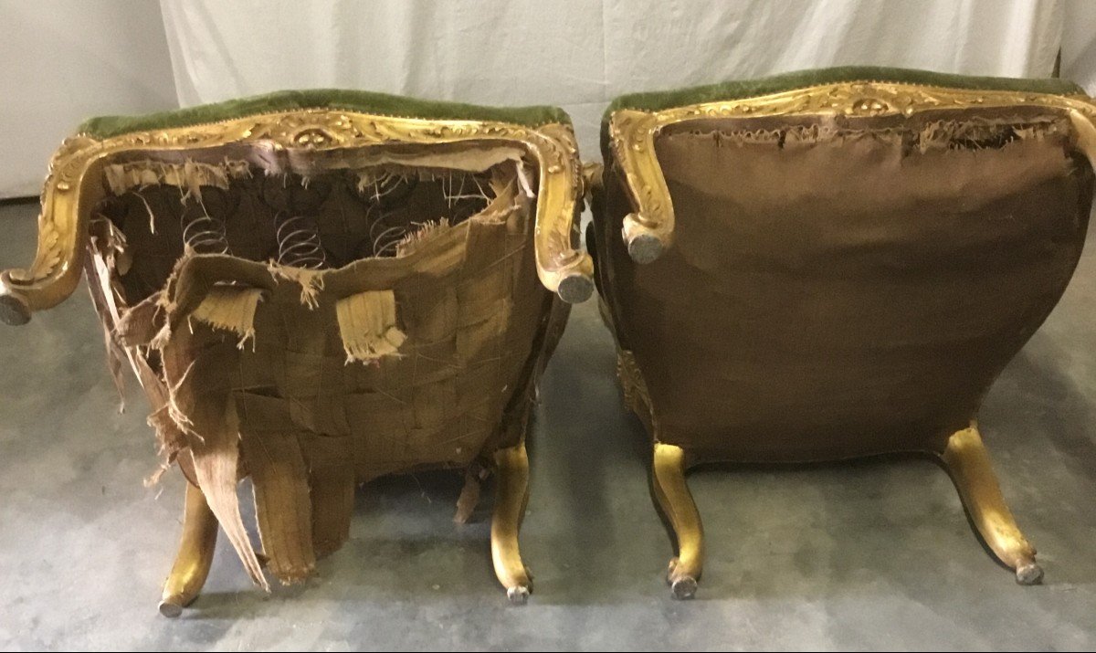 Pair Of Golden Armchair-photo-3