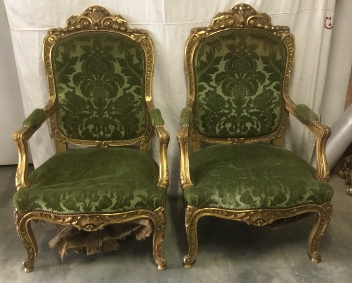 Pair Of Golden Armchair