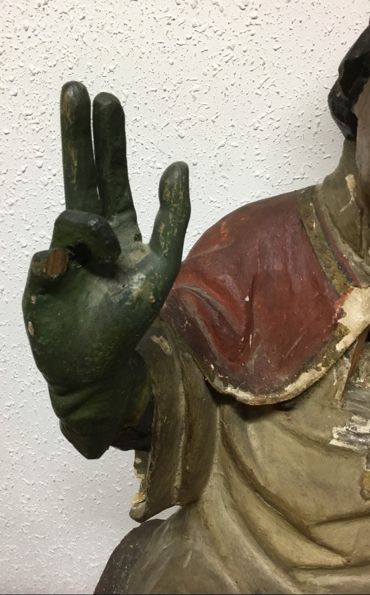 Statue En Bois XVIII Me-photo-4