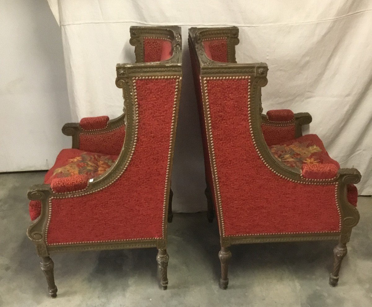 Pair Of Lacquered Bergère-photo-1