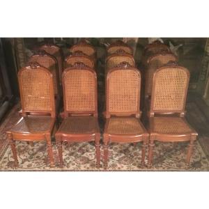 12 chaises Napoléon III