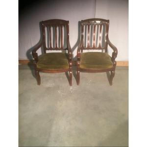 paire de fauteuils restauration