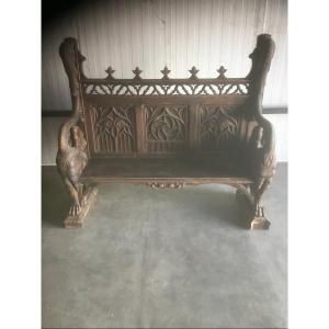 banc néogothique