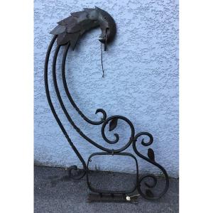 Wrought Iron Sign Holder