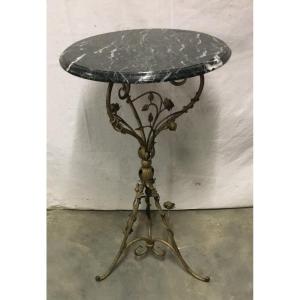 Wrought Iron Pedestal Table