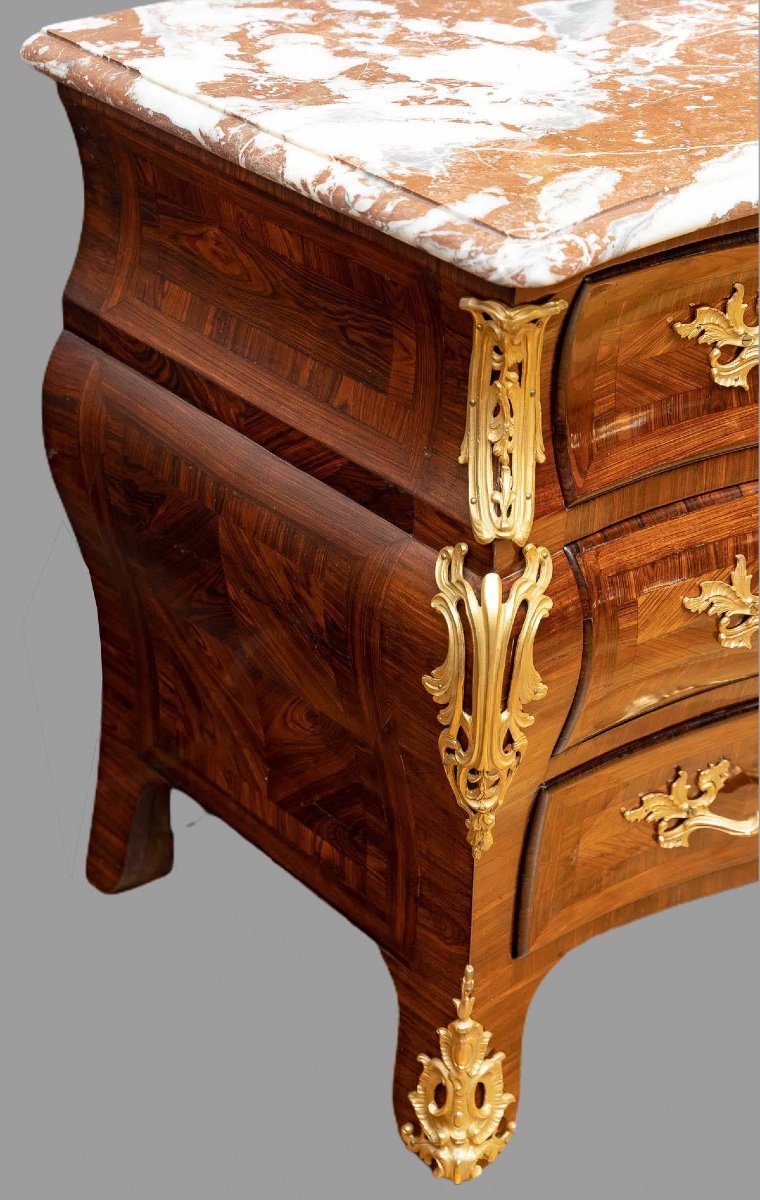 Tomb Shaped Chest Of Drawers Louis XV Period.-photo-3