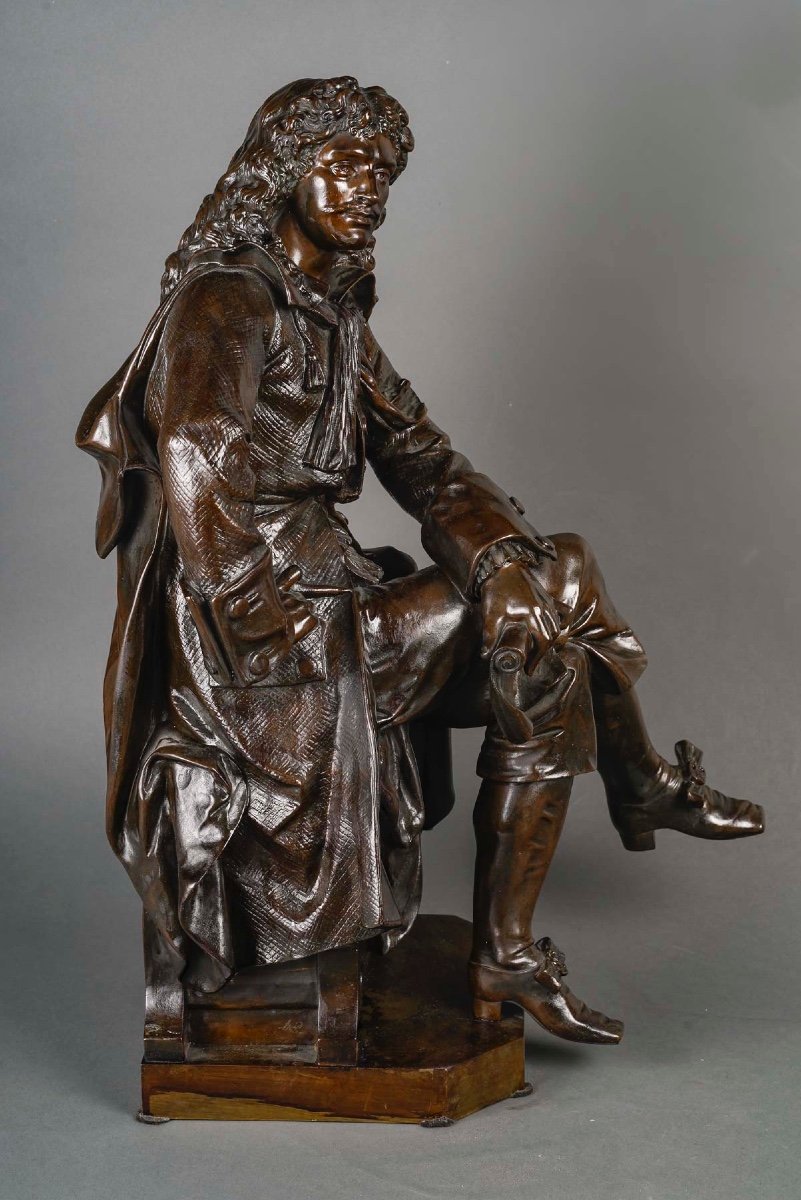 Very Large Bronze Figuring Molière-photo-1