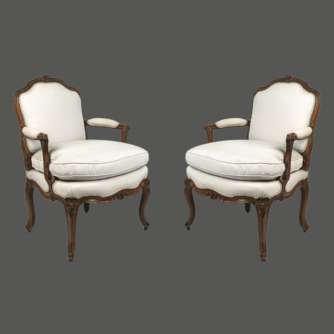 Pair Of Regency Period Flat Back Armchairs