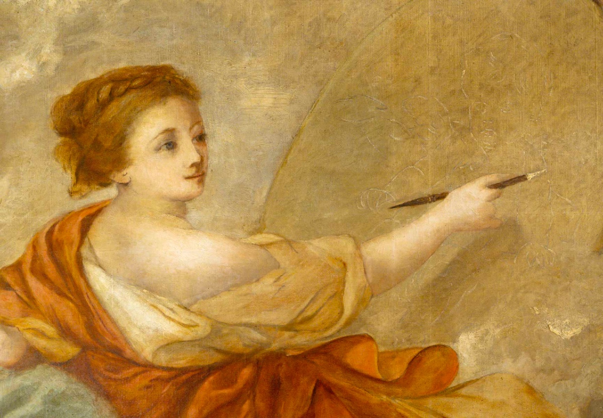 Important Oil On Canvas From The End Of The 18th Century-photo-2