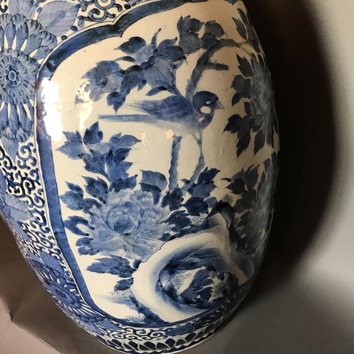 Importante paire de vases en porcelaine-photo-3