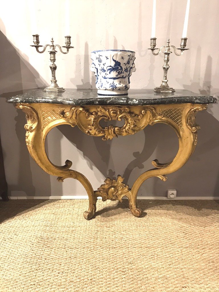 Wall Console In Golden Wood