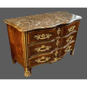 Large Commode En Arbalette Estampillée de F Fleury