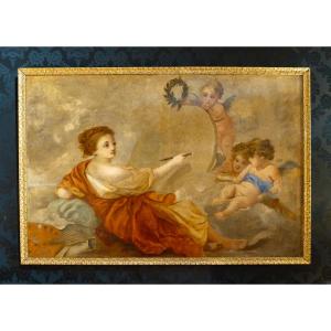Importante Huile Sur Toile De La Fin Du XVIIIème