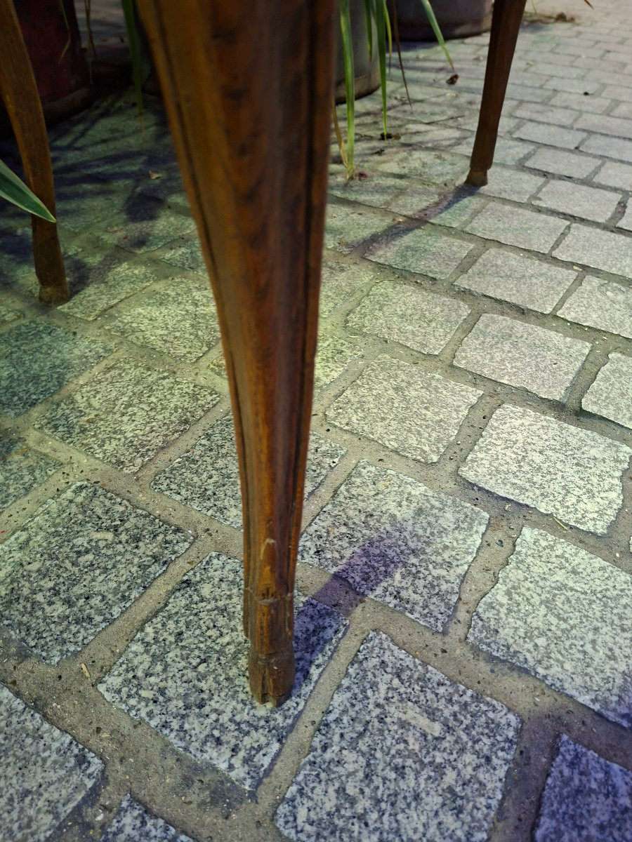 Petite table Louis XV en chêne-photo-7