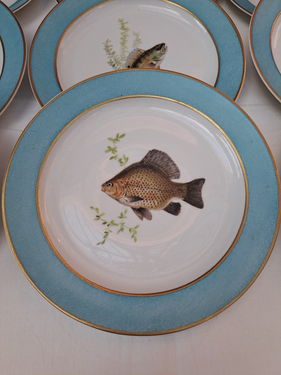 12 Limoges Fish Plates-photo-2