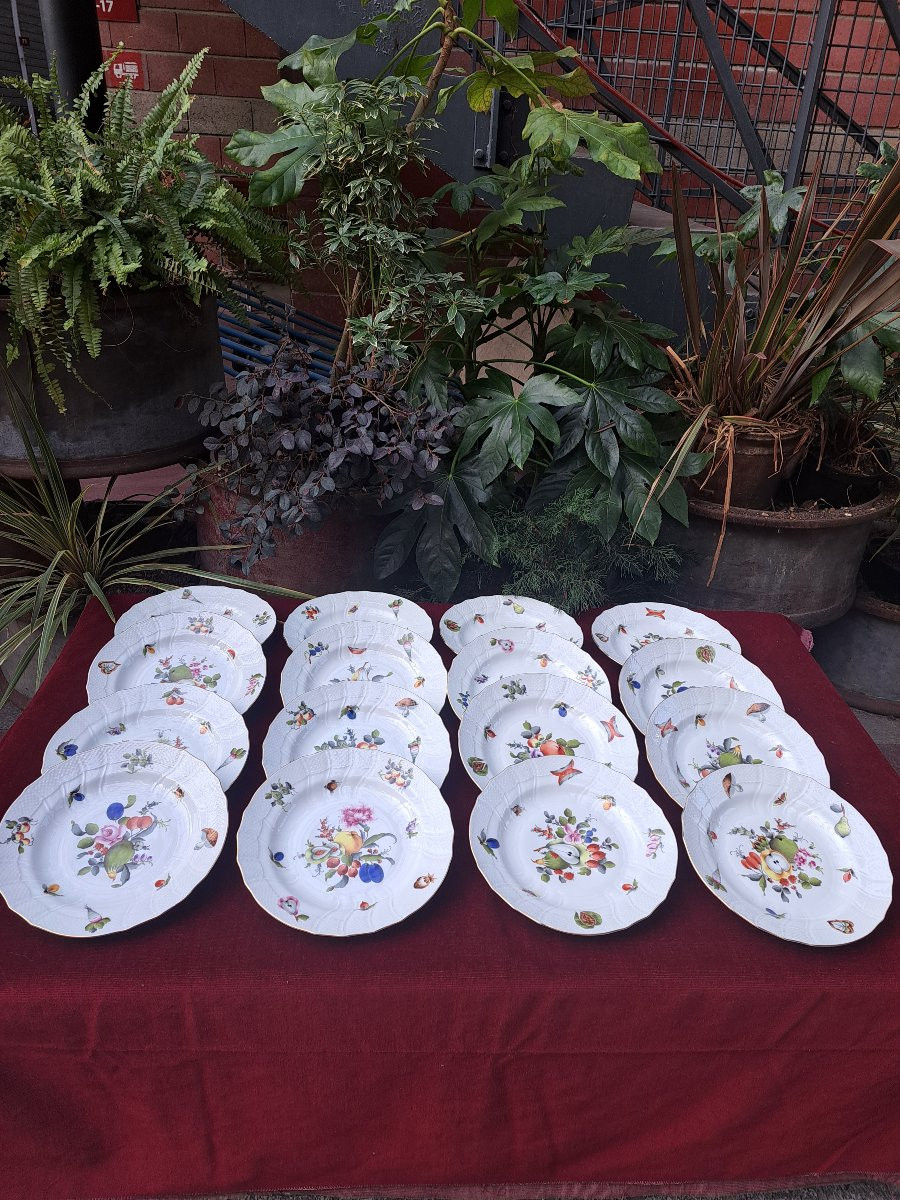 16 assiettes, porcelaine Herend Hungary-photo-6