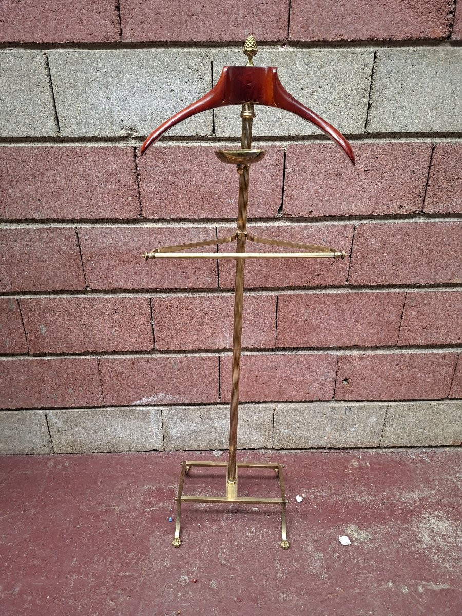 Gilded Brass Valet Stand -photo-5