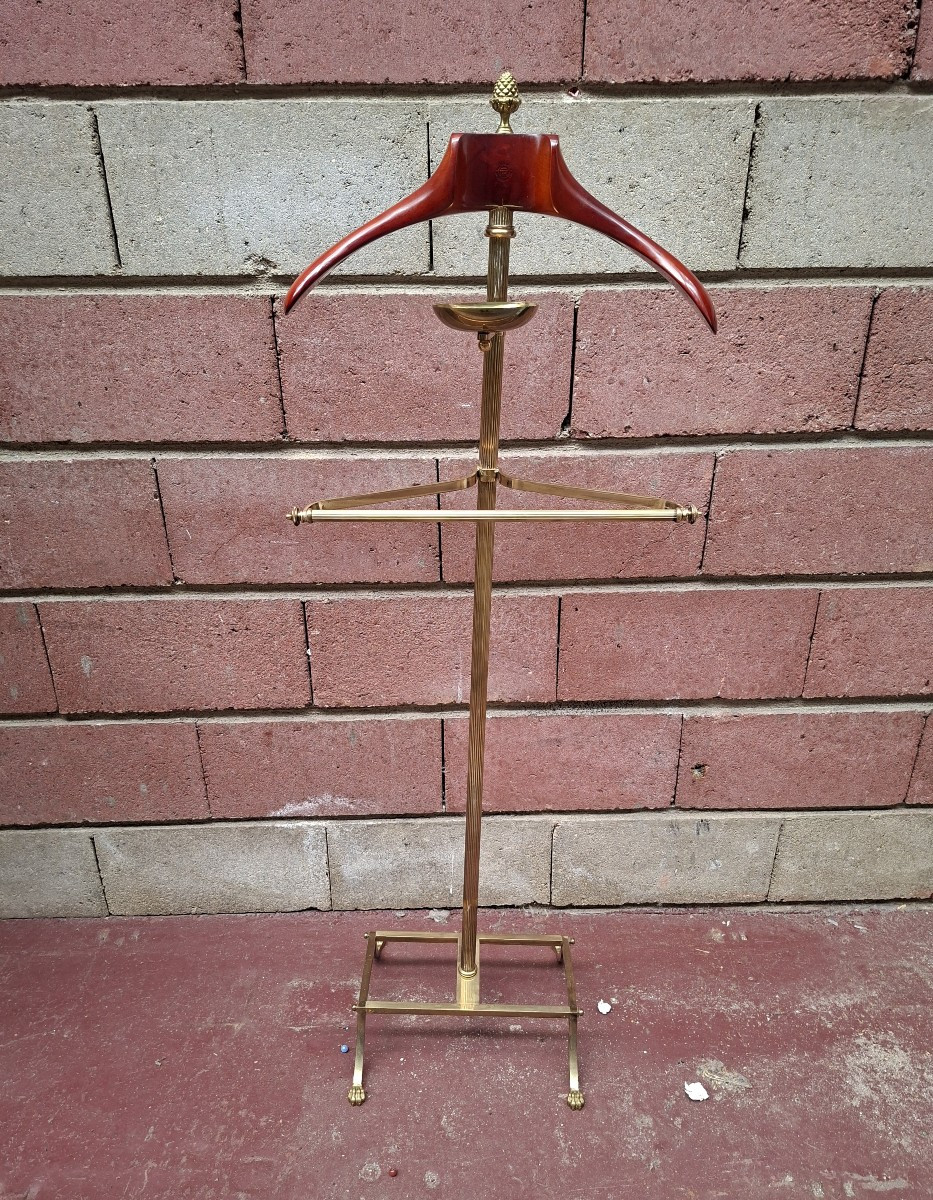 Gilded Brass Valet Stand 
