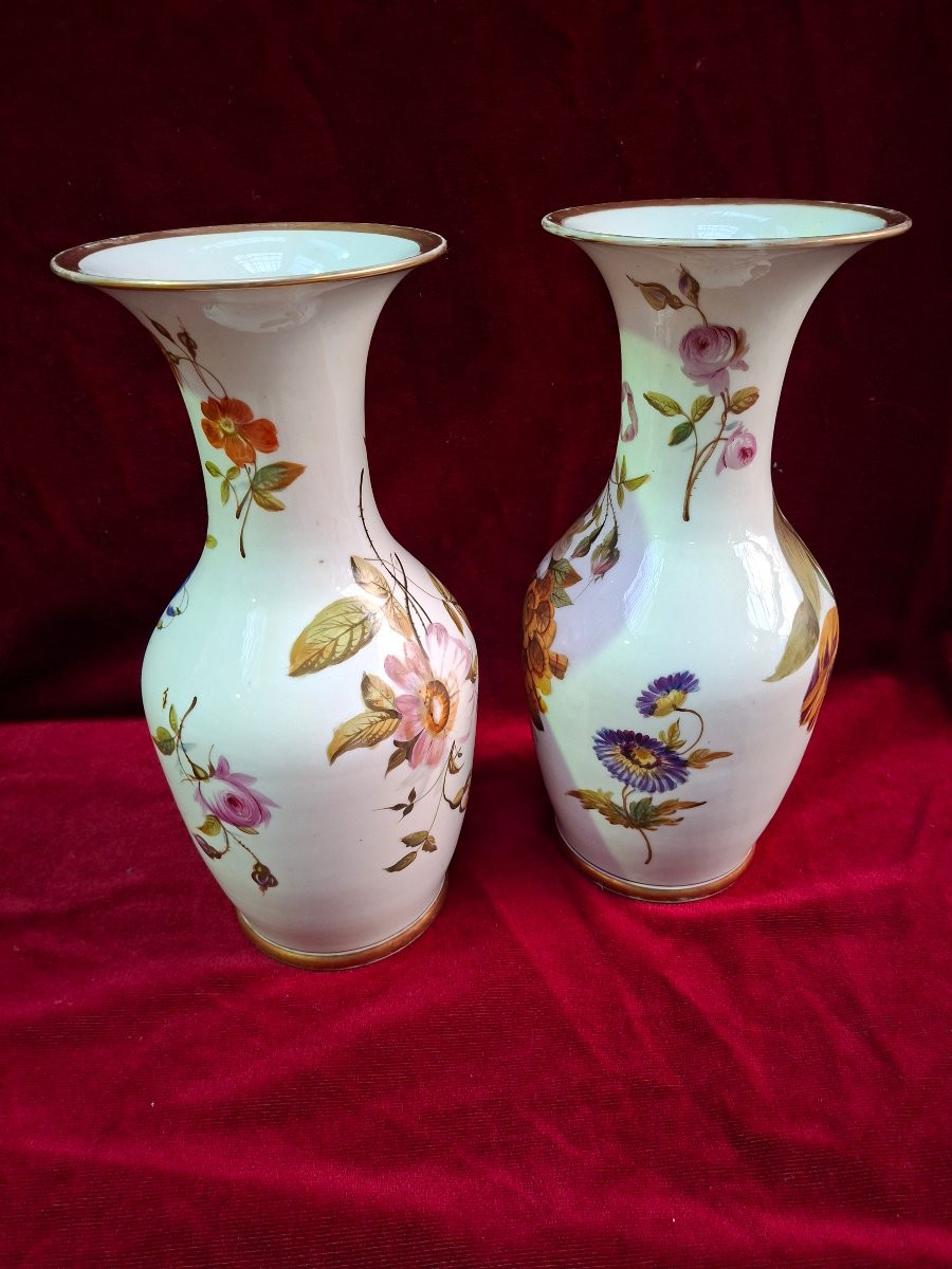 Pair Of Paris Porcelain Vases -photo-3