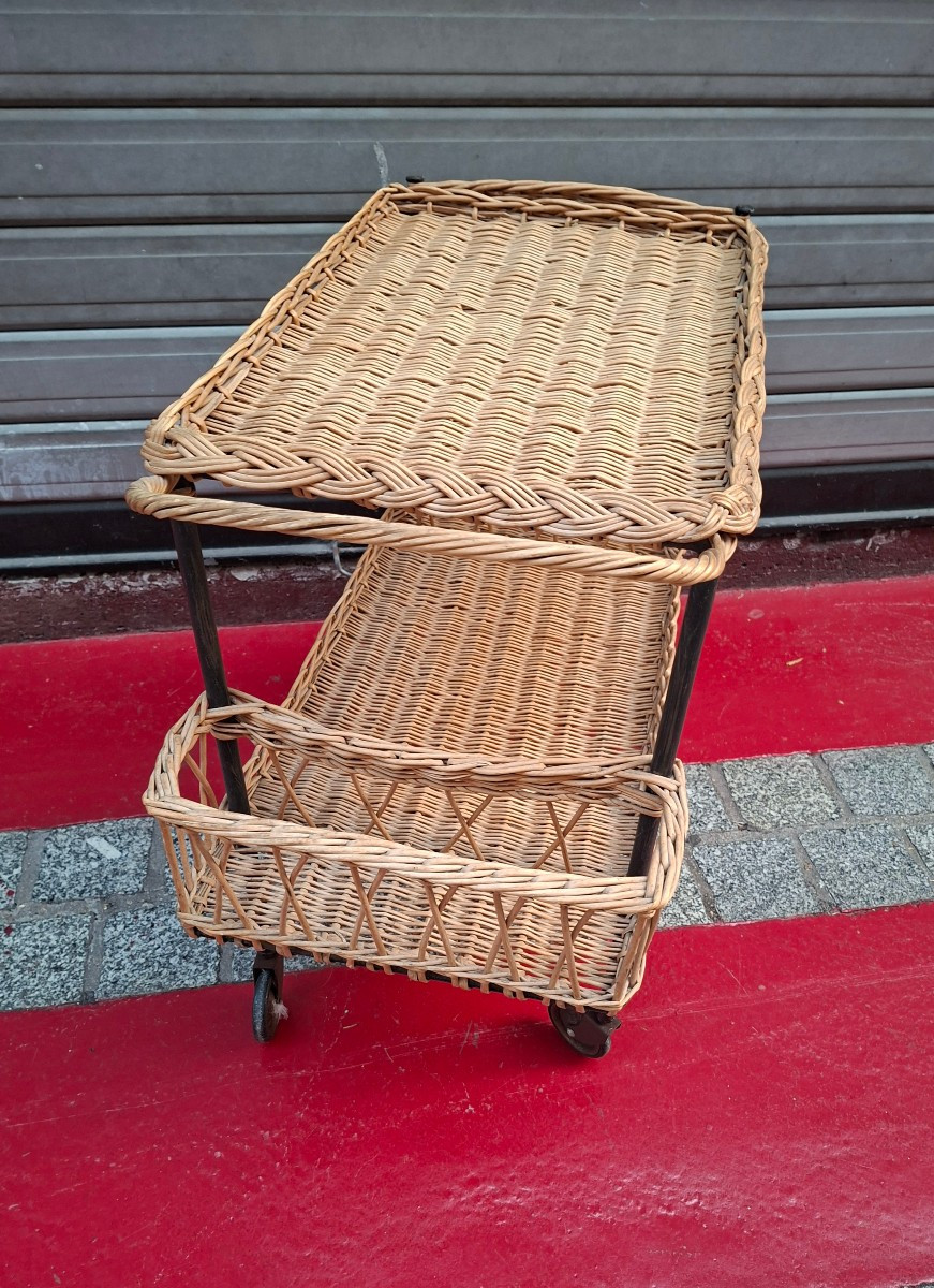 Rattan Serving Cart-photo-2