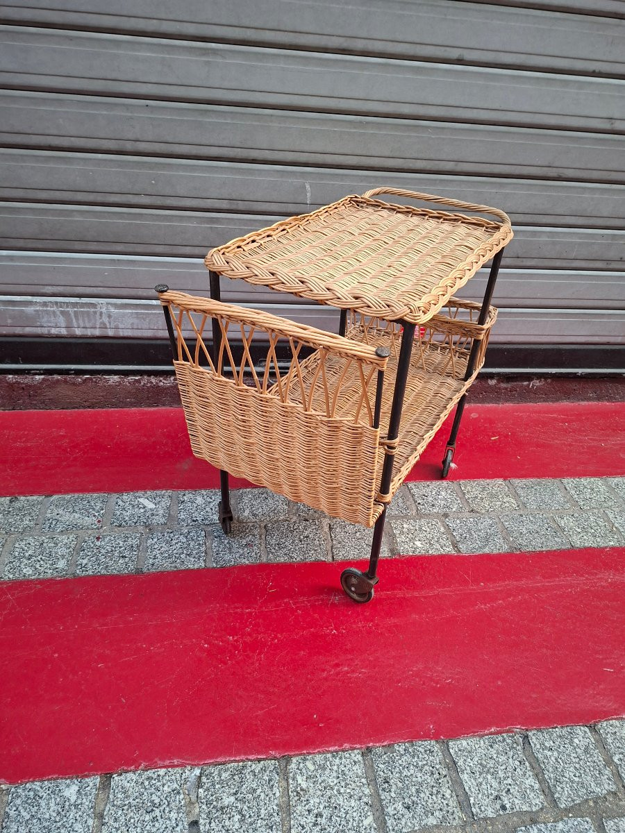Rattan Serving Cart-photo-3