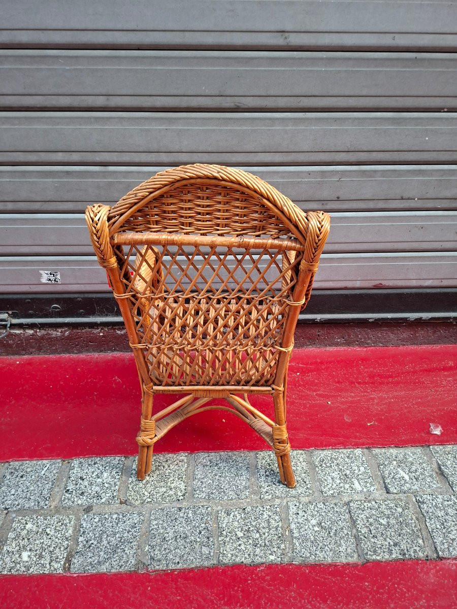 Fauteuil pour enfant en rotin -photo-3