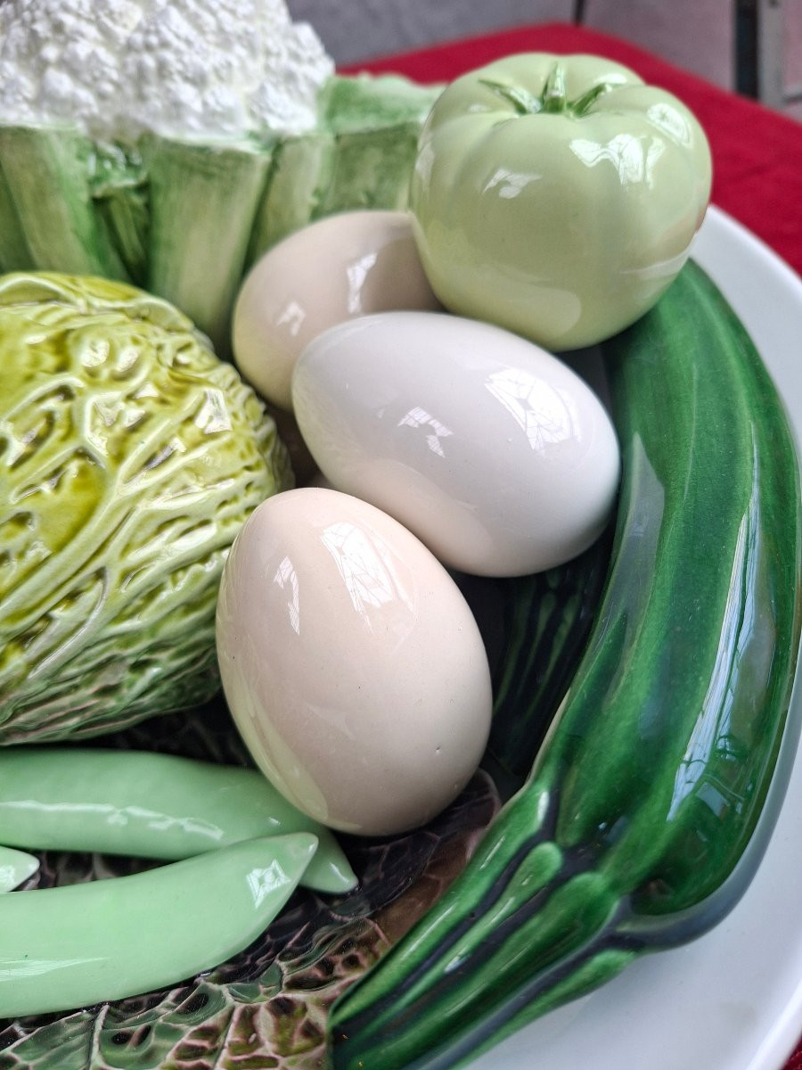 Large Trompe-l'oeil Dish With Vegetables-photo-1