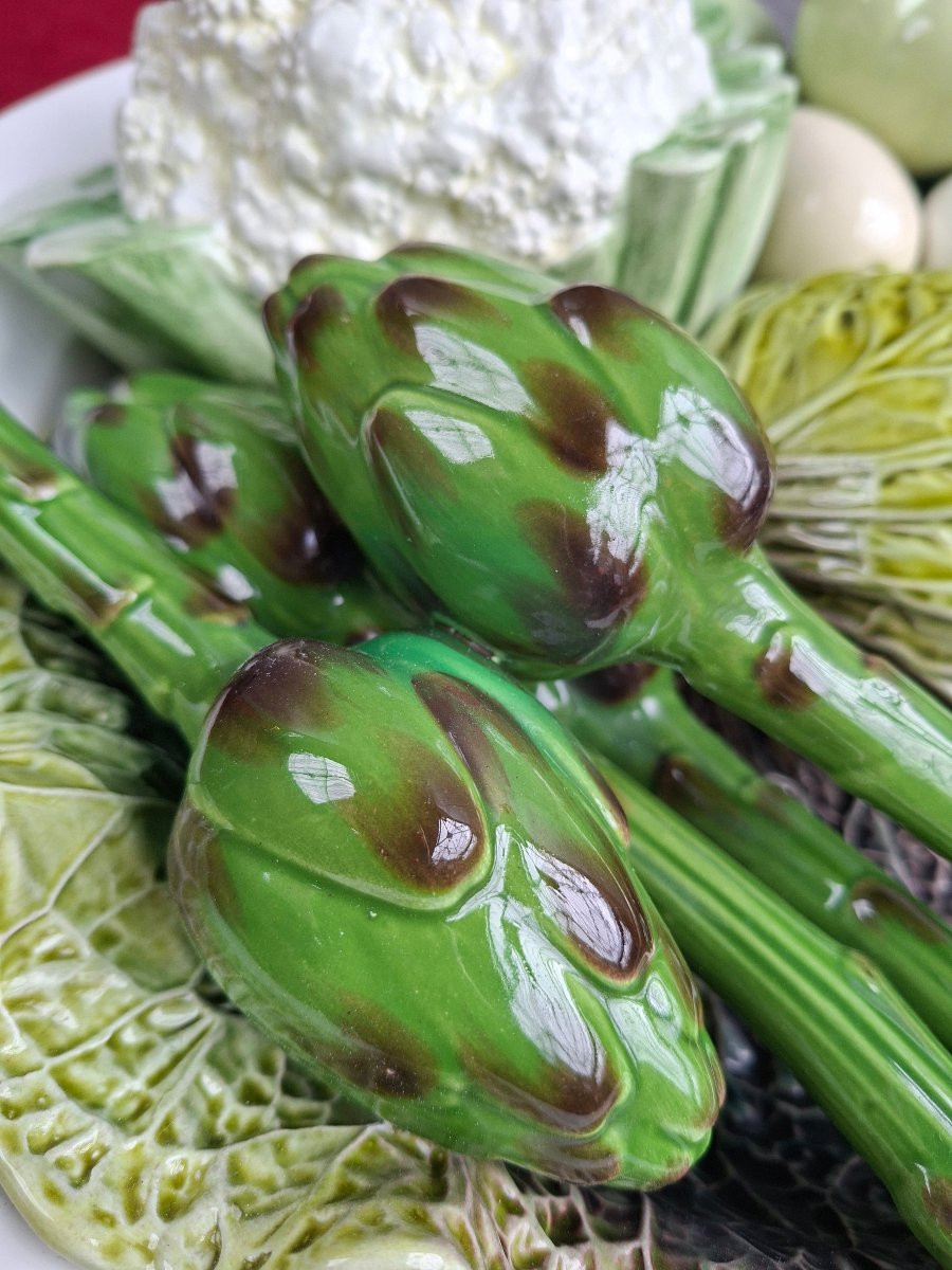 Large Trompe-l'oeil Dish With Vegetables-photo-2
