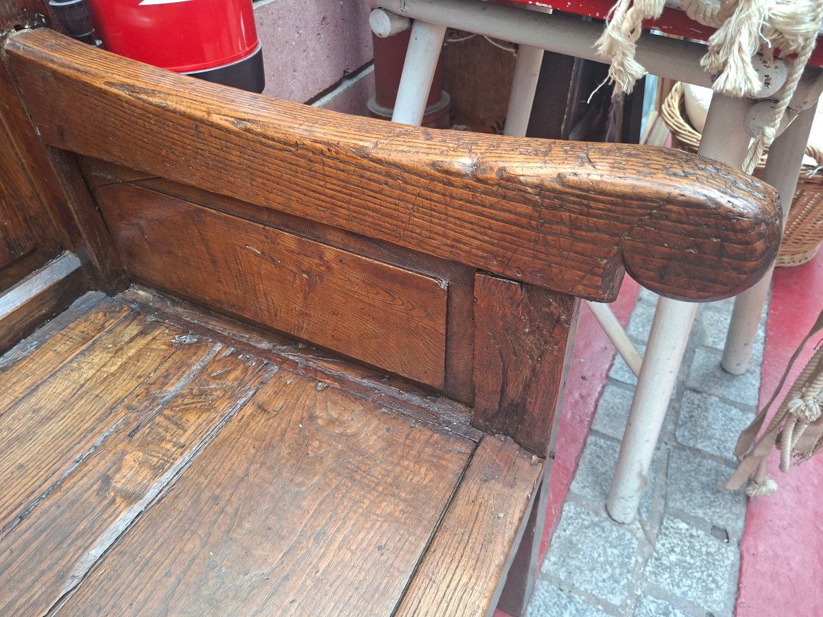 Banquette rustique époque 17e-photo-3
