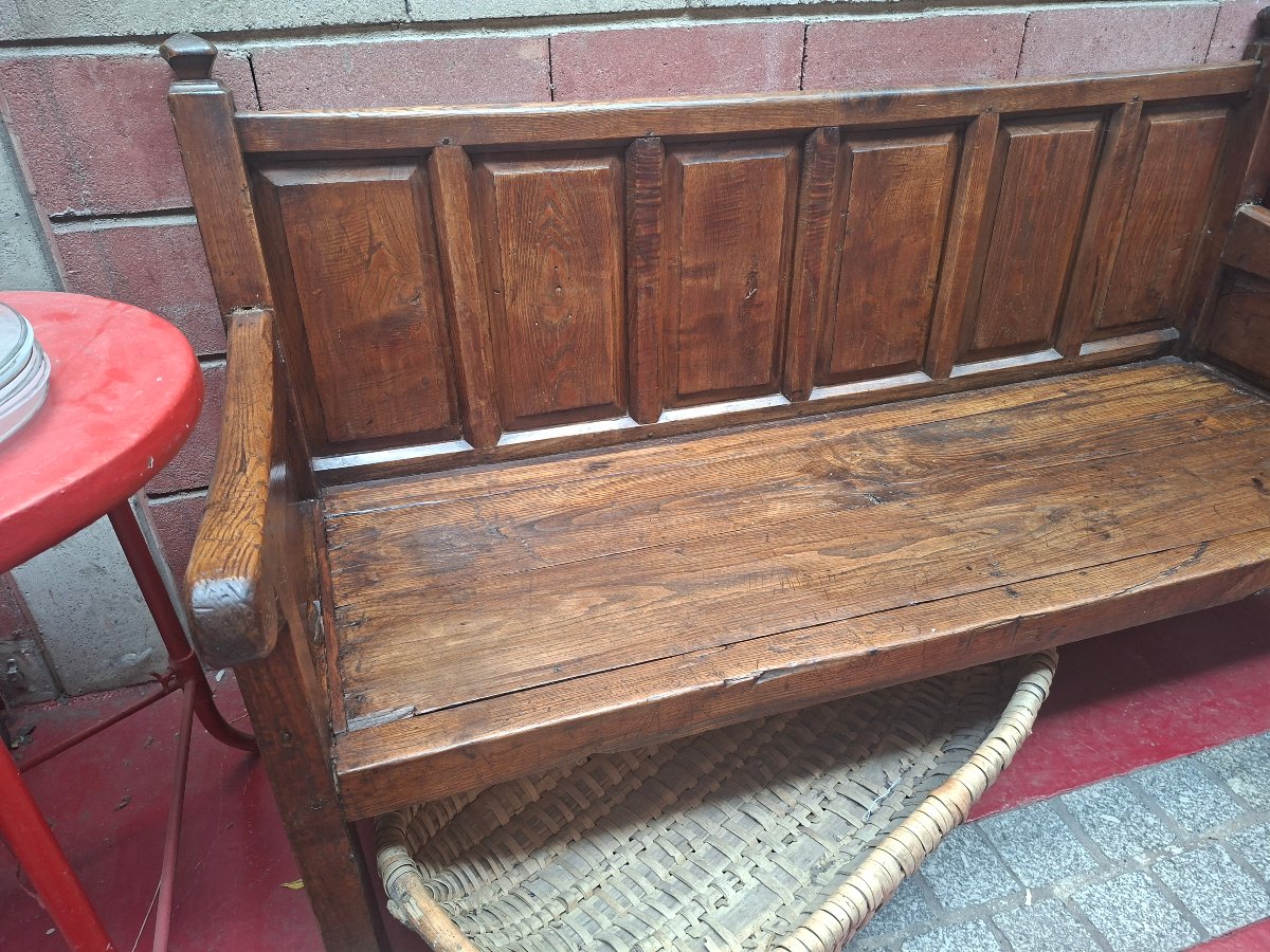 Banquette rustique époque 17e