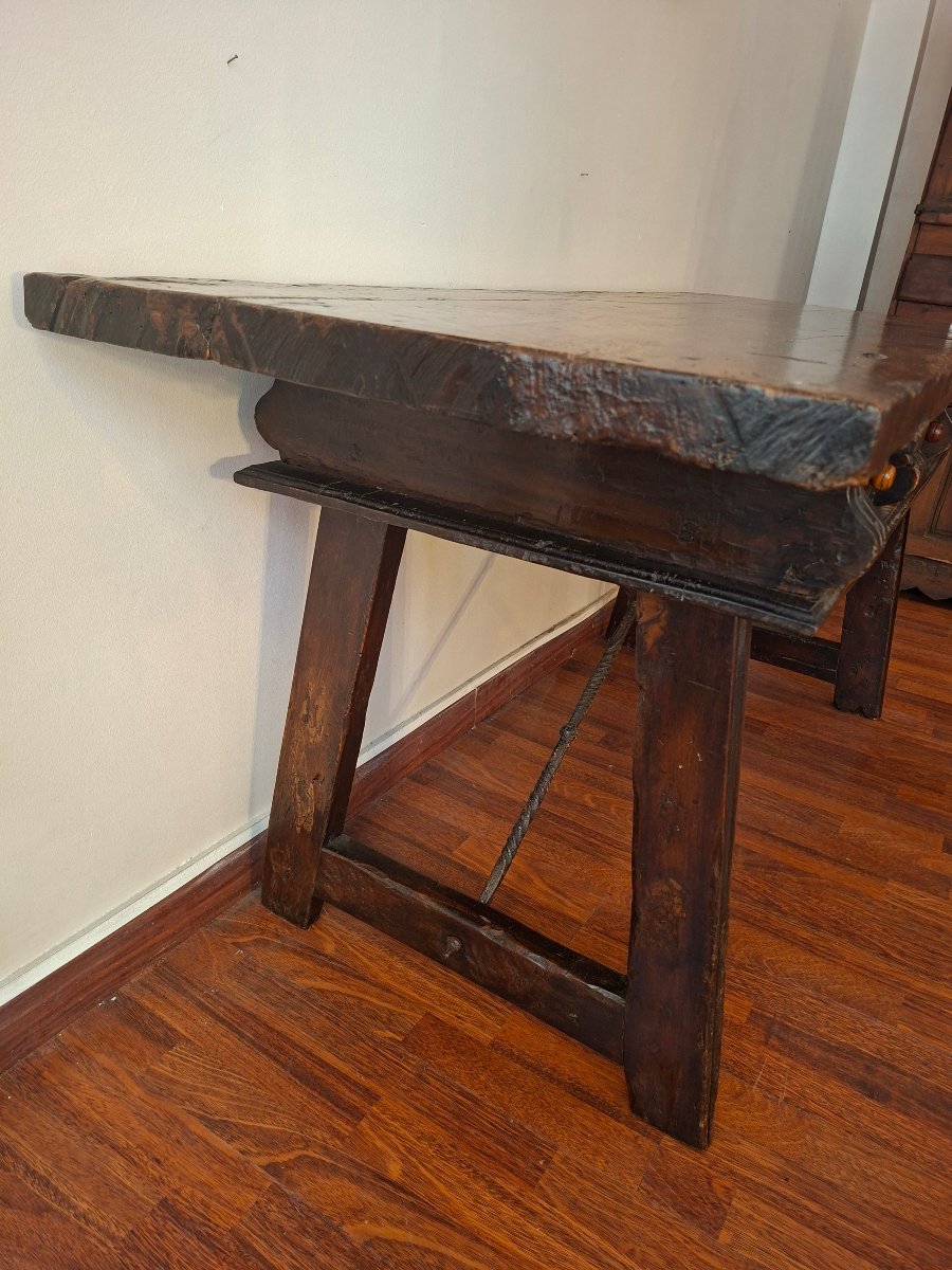 Rectangular Spanish Table Made Of Walnut-photo-4