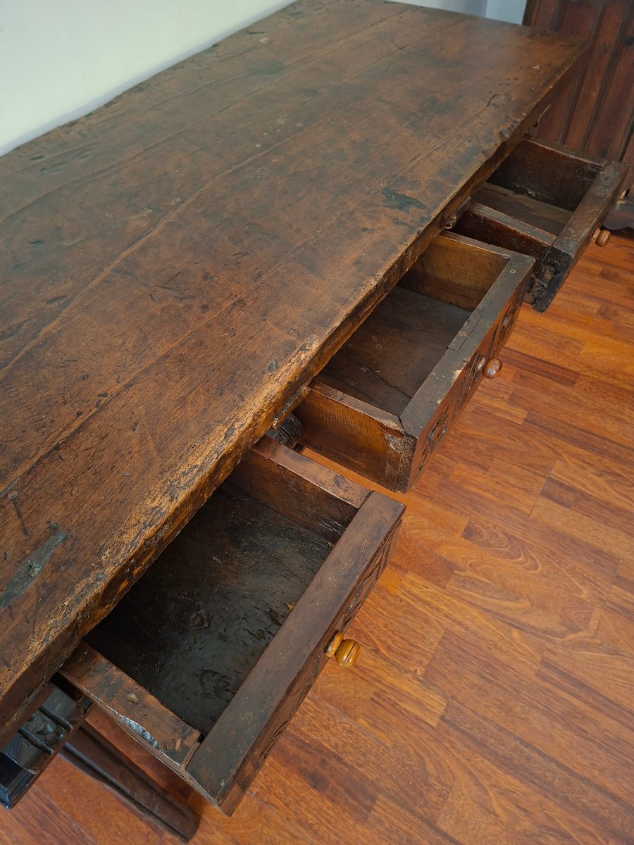 Rectangular Spanish Table Made Of Walnut-photo-1