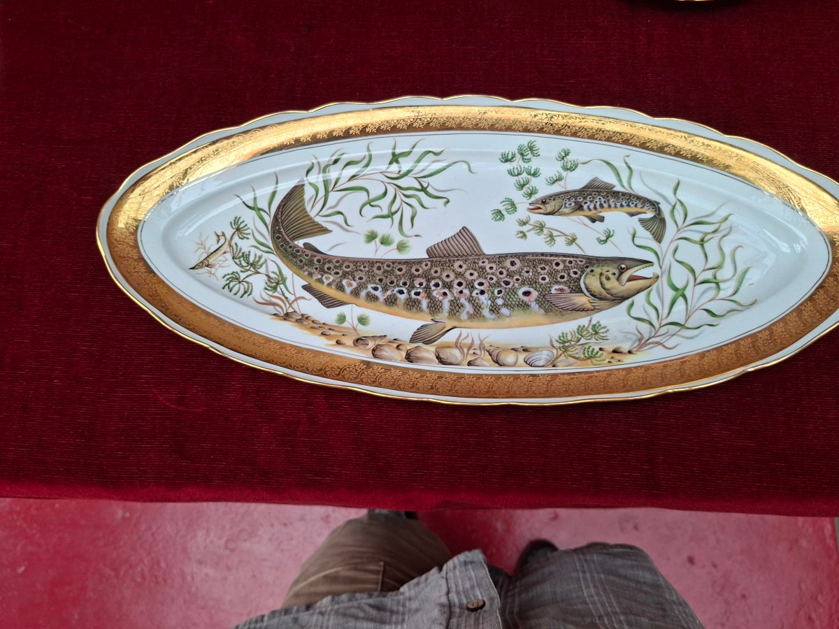 Service à poisson porcelaine Limoges-photo-2