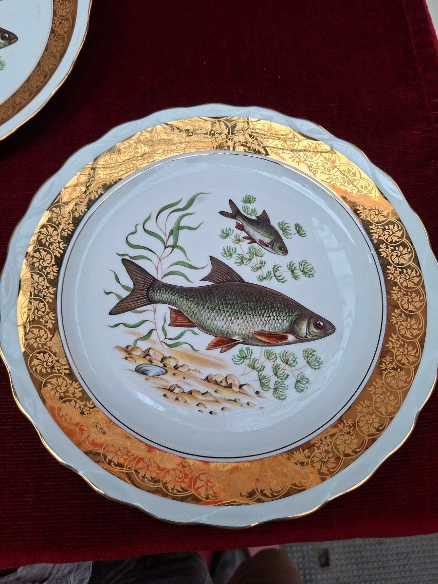 Service à poisson porcelaine Limoges-photo-3