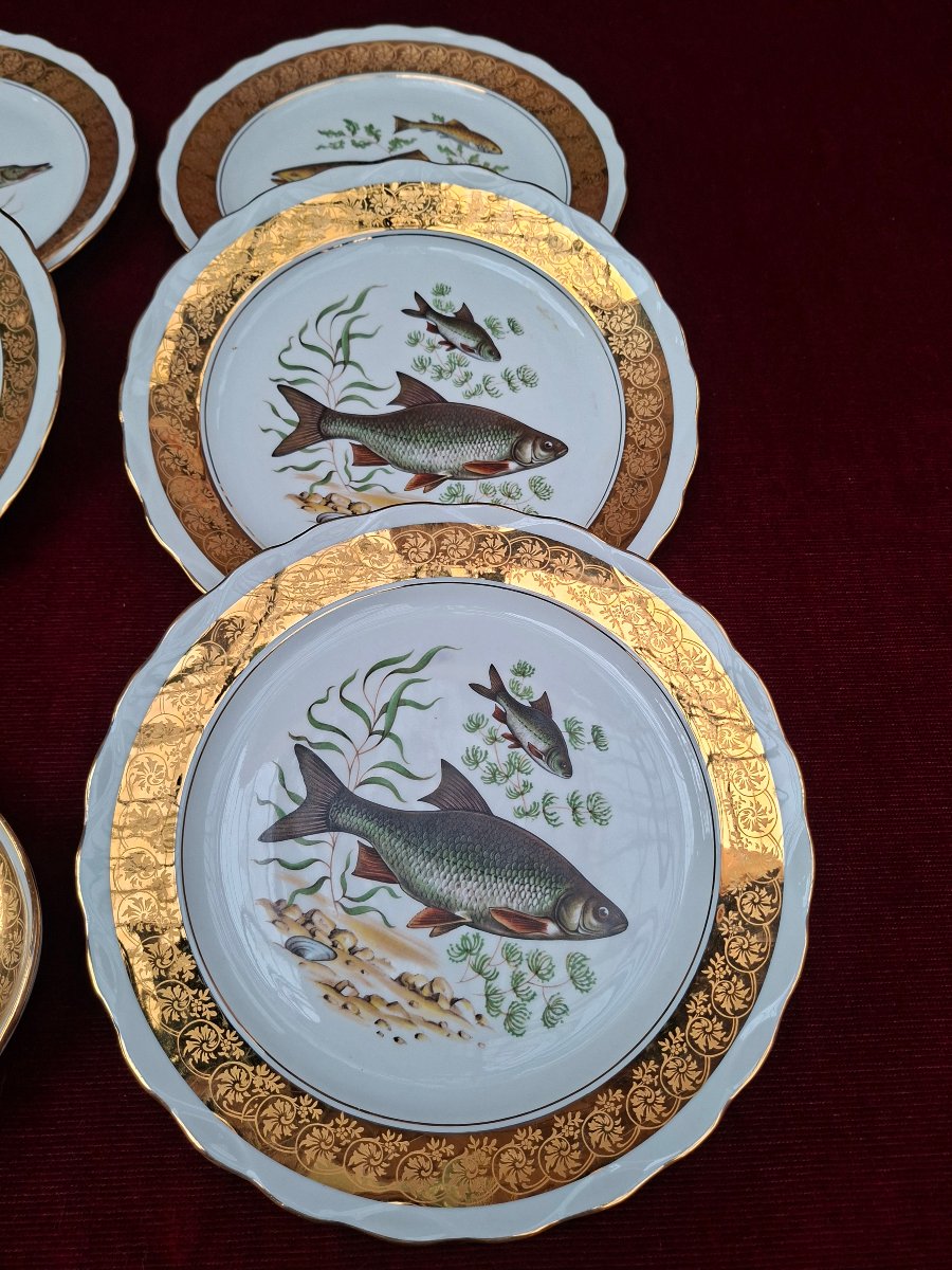 Service à poisson porcelaine Limoges-photo-4