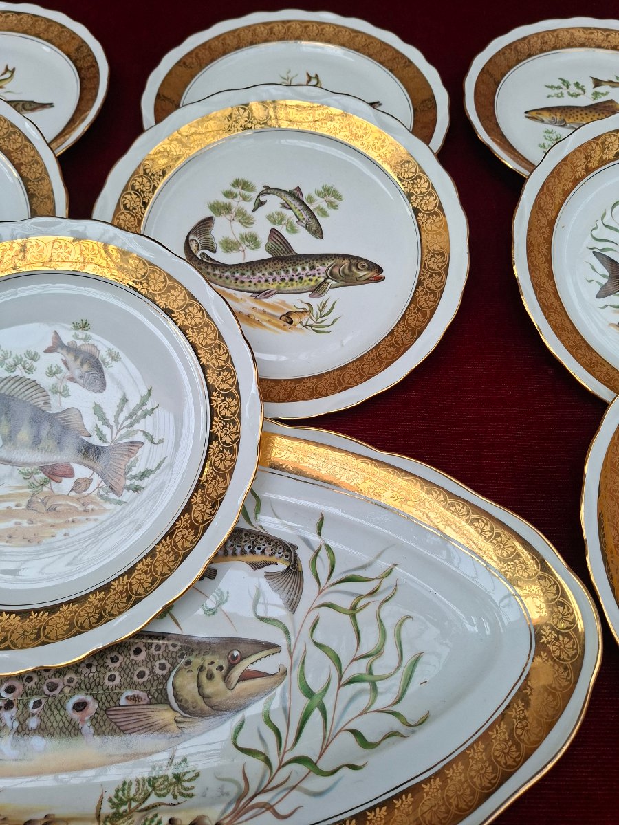 Service à poisson porcelaine Limoges-photo-1