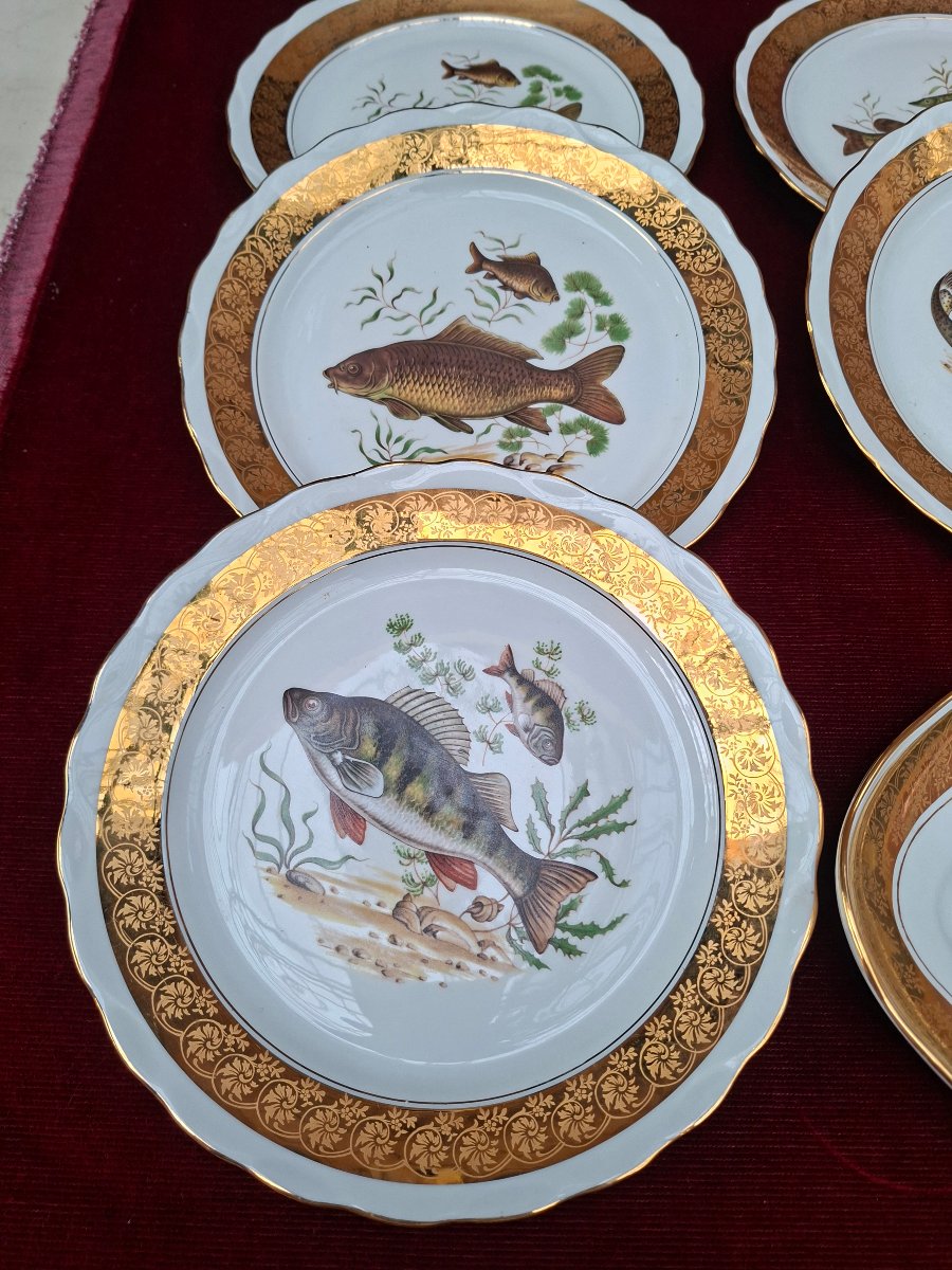 Service à poisson porcelaine Limoges-photo-3
