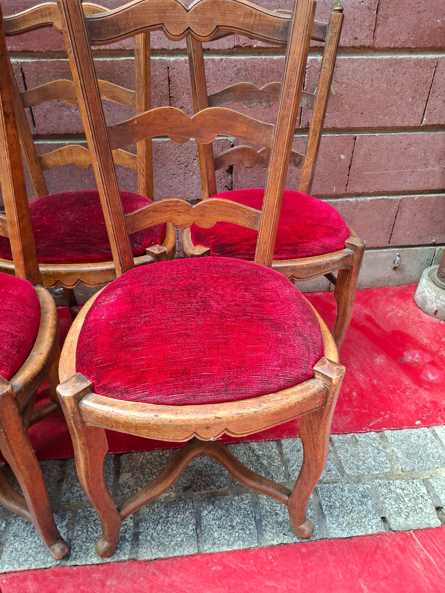 Set Of Eight Rustic Chairs-photo-2