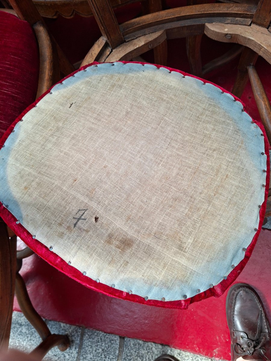 Set Of Eight Rustic Chairs-photo-3