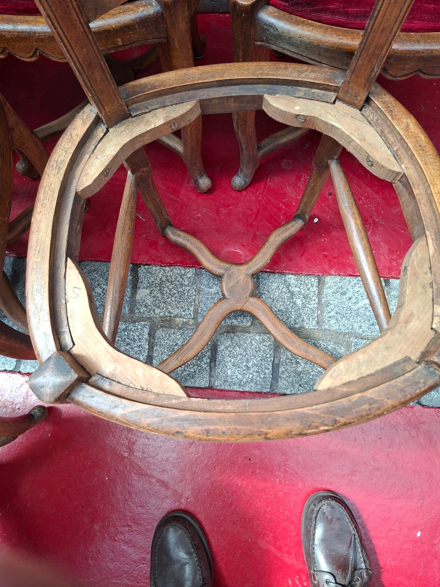 Set Of Eight Rustic Chairs-photo-2