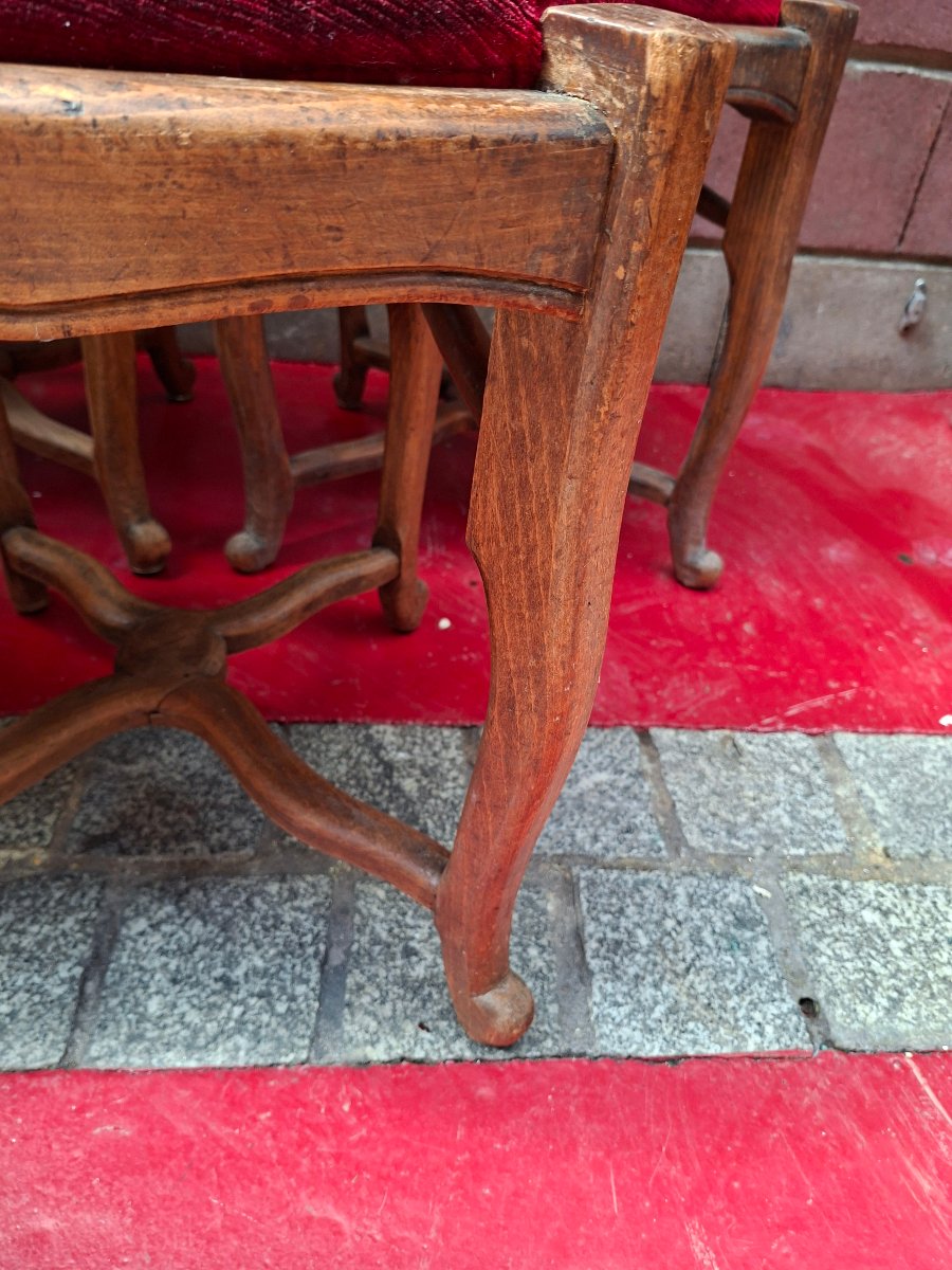 Set Of Eight Rustic Chairs-photo-4