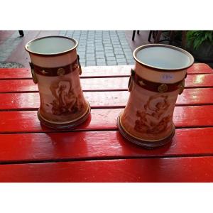 Pair Of Paris Porcelain Vases