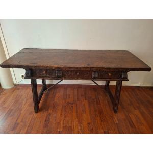 Rectangular Spanish Table Made Of Walnut