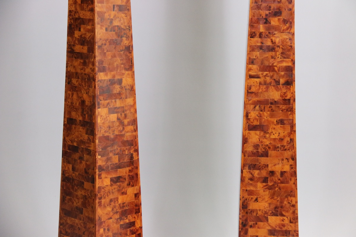 Paire de grandes lampes figurant des ob&eacute;lisques-photo-4