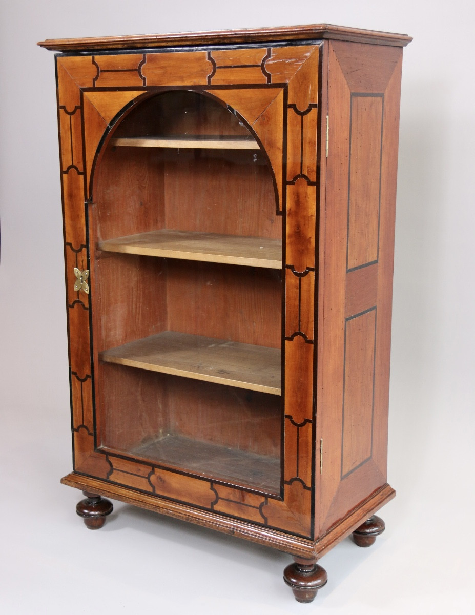 Small Glass-fronted Bookcase At Waist Height