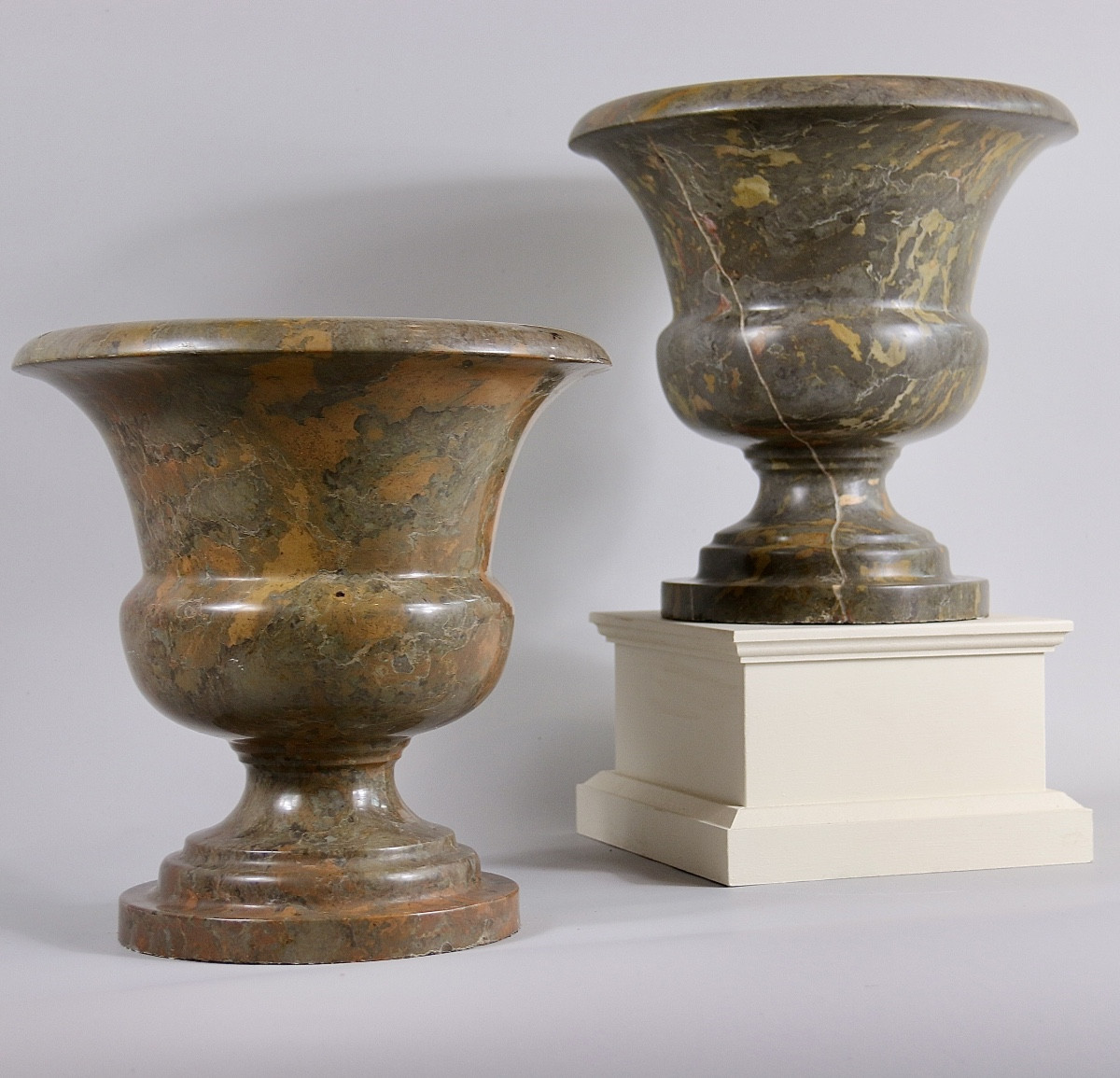 Pair Of Vases On Pedestal