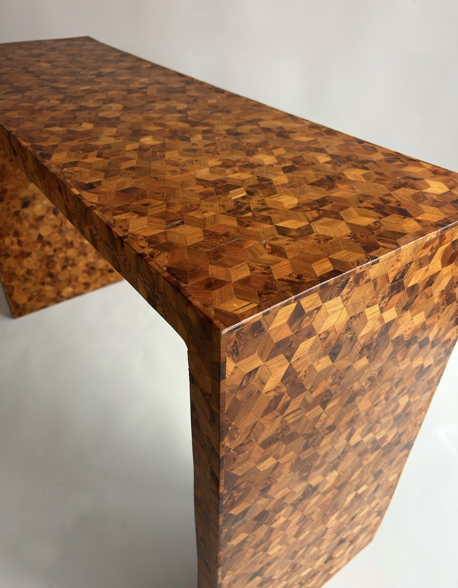 Console Table In Thuya Marquetry-photo-2