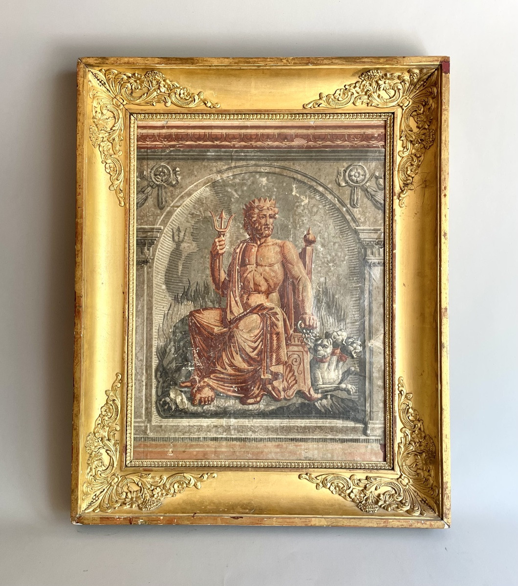 Fragment de papier-peint représentant Hadès et Cerbère-photo-2