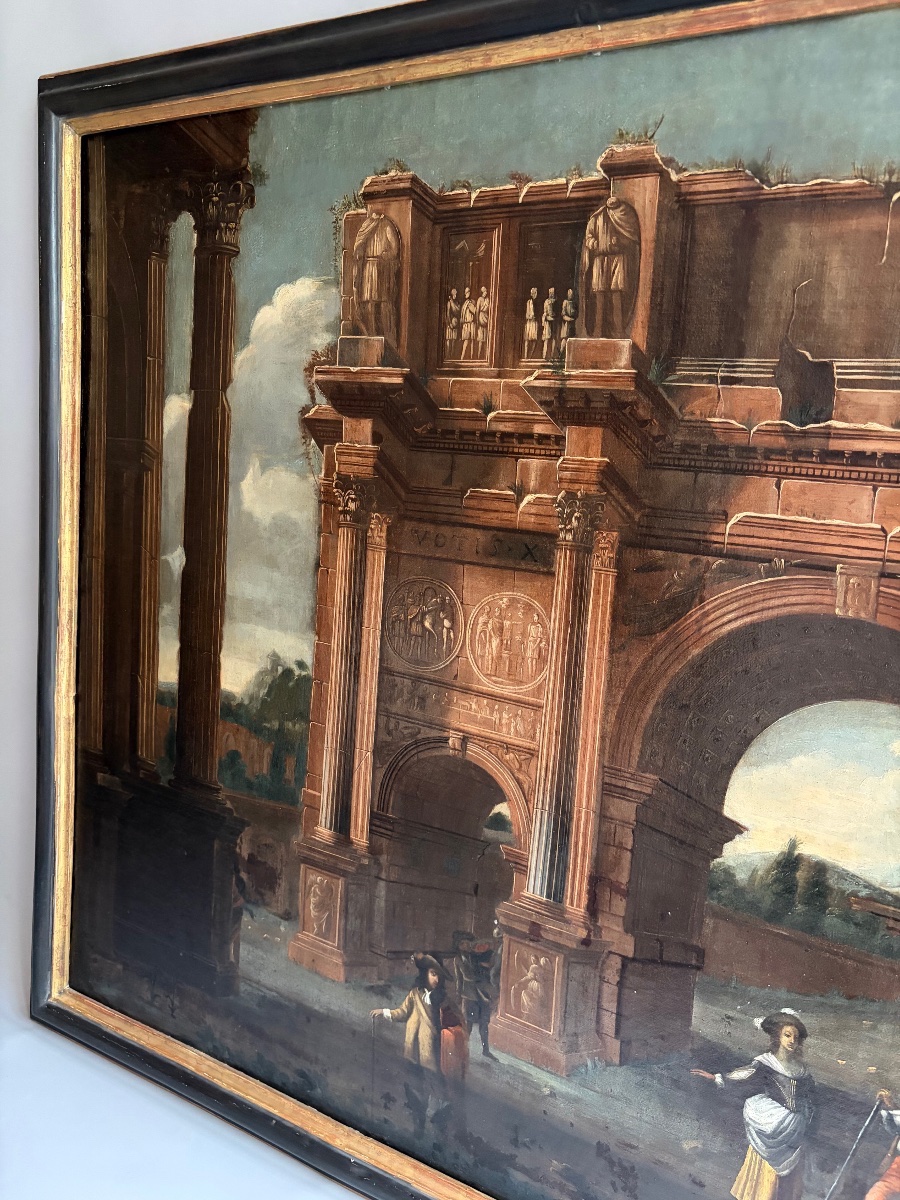 Arc de Constantin, école romaine de la fin du xviie siècle-photo-2