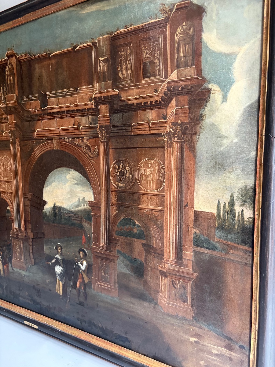 Arc de Constantin, école romaine de la fin du xviie siècle-photo-3